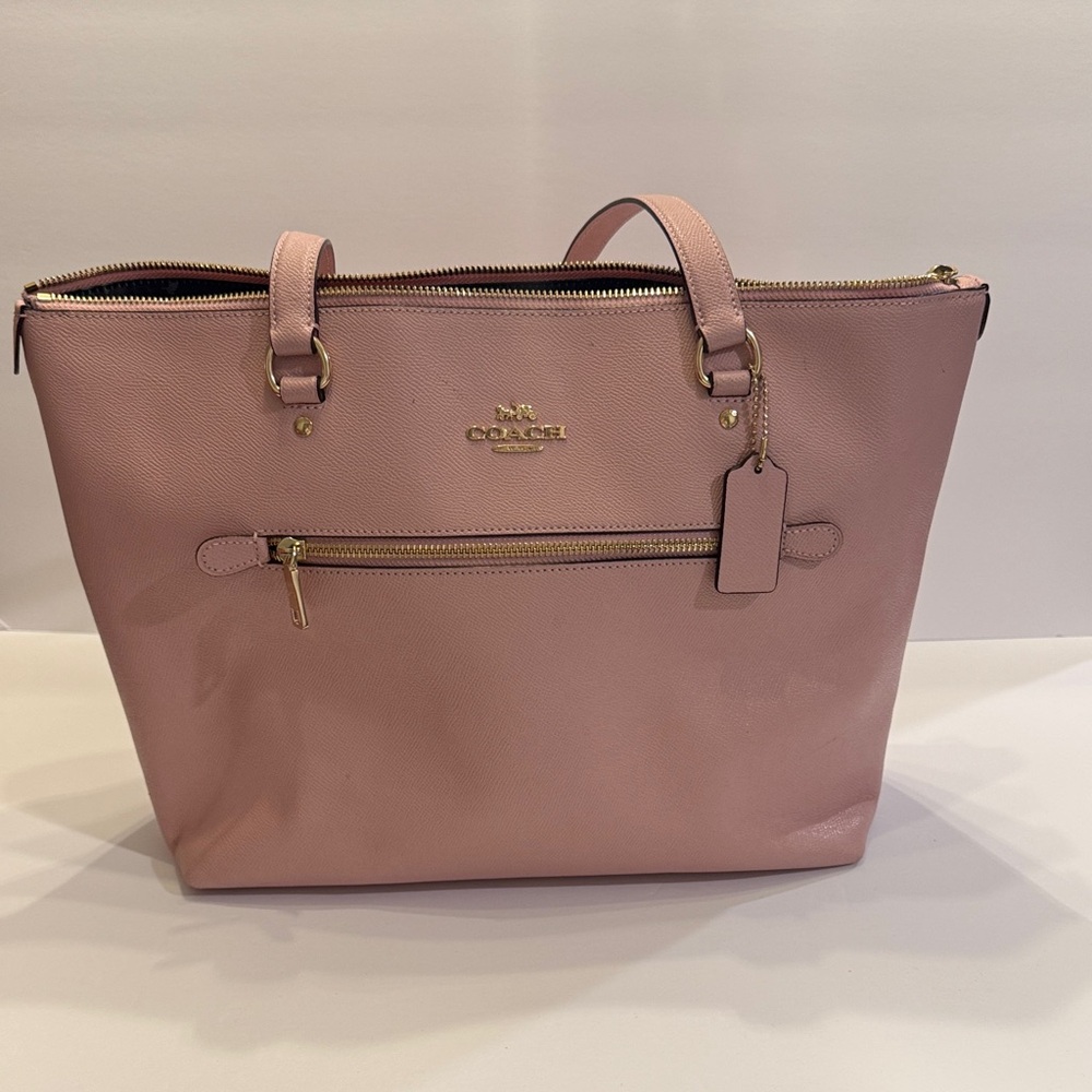 Coach Pink Leather Tote Bag